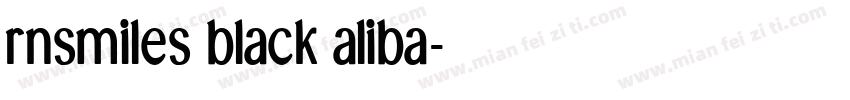 rnsmiles black aliba字体转换